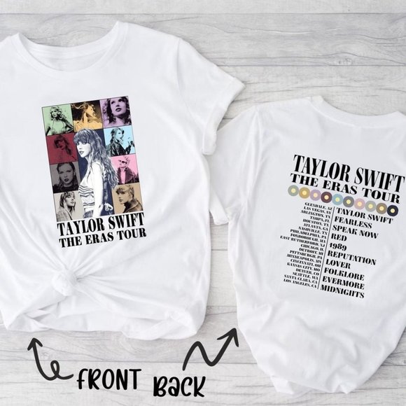 Taylor Swift The Eras Tour Shirt, Swiftie Merch T-Shirt, Back And Front Shirt - Picture 2 of 2